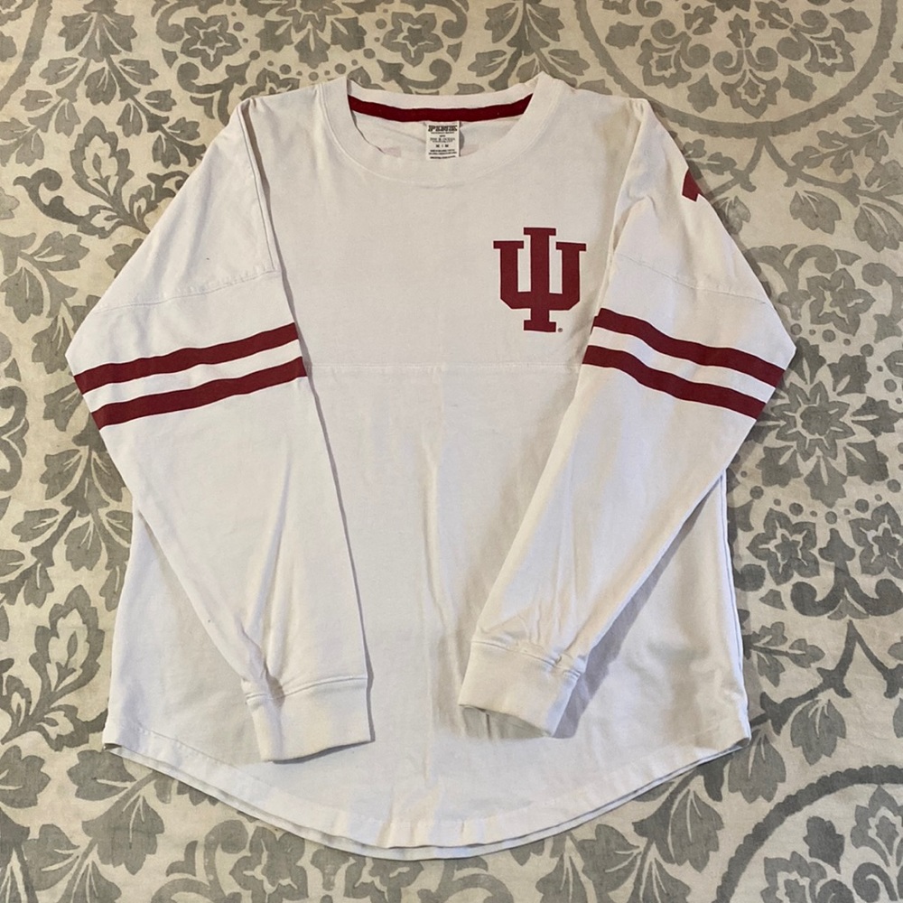 PINK Indiana university boyfriend top size medium